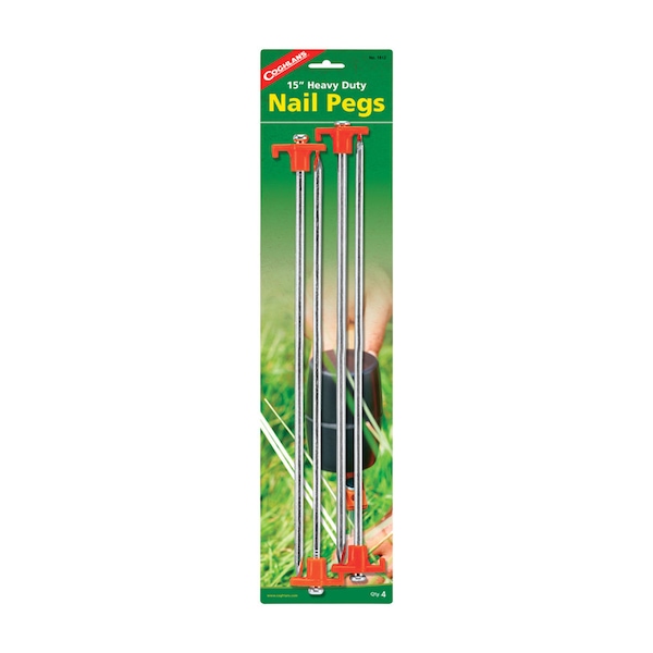Coghlans Coghlan's Orange Nail Pegs 15 in. H X 5.330 in. W X 15 in. L 4 pk 1812 - main